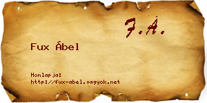 Fux Ábel névjegykártya